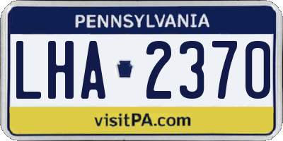 PA license plate LHA2370