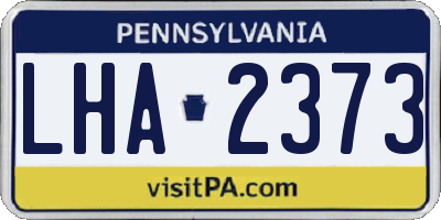 PA license plate LHA2373
