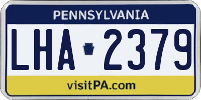 PA license plate LHA2379