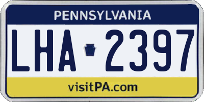 PA license plate LHA2397