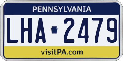 PA license plate LHA2479