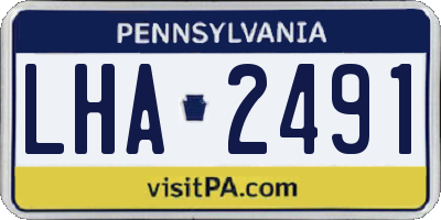 PA license plate LHA2491