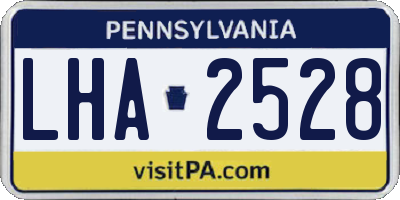 PA license plate LHA2528