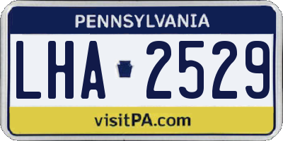PA license plate LHA2529