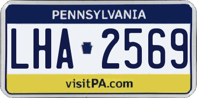 PA license plate LHA2569