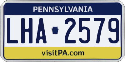 PA license plate LHA2579