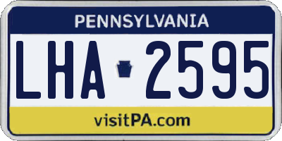 PA license plate LHA2595