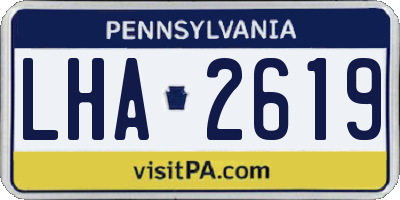 PA license plate LHA2619