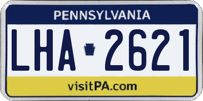 PA license plate LHA2621