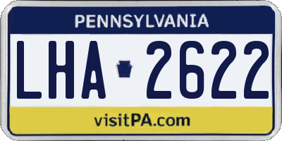PA license plate LHA2622