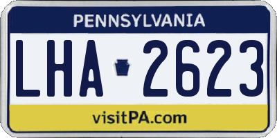 PA license plate LHA2623