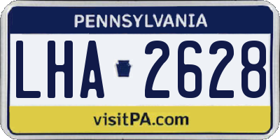PA license plate LHA2628