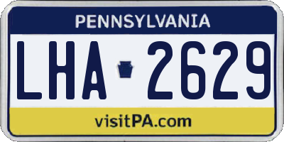 PA license plate LHA2629