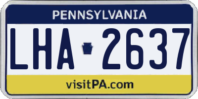 PA license plate LHA2637