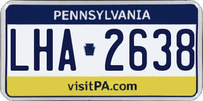 PA license plate LHA2638