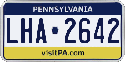 PA license plate LHA2642