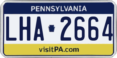 PA license plate LHA2664