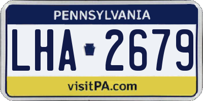 PA license plate LHA2679