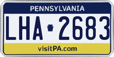 PA license plate LHA2683