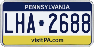 PA license plate LHA2688