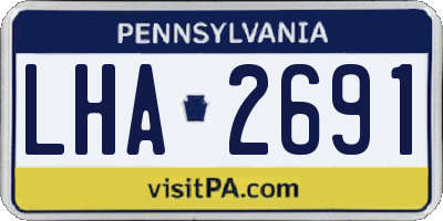PA license plate LHA2691