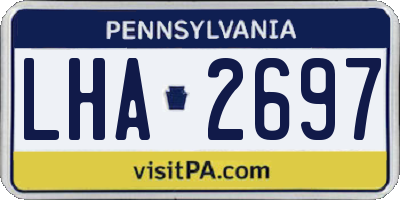 PA license plate LHA2697