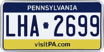 PA license plate LHA2699