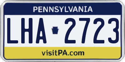 PA license plate LHA2723