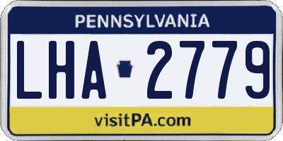 PA license plate LHA2779