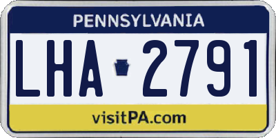PA license plate LHA2791