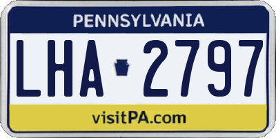 PA license plate LHA2797