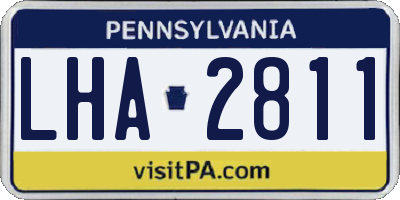 PA license plate LHA2811