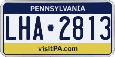 PA license plate LHA2813