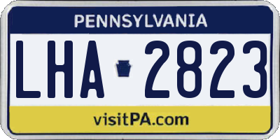 PA license plate LHA2823