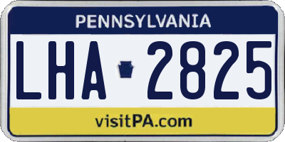 PA license plate LHA2825