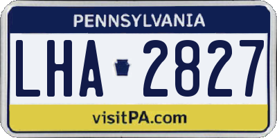 PA license plate LHA2827