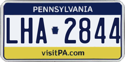 PA license plate LHA2844