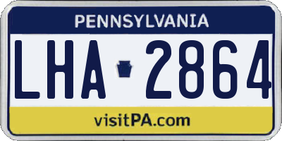 PA license plate LHA2864