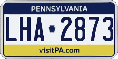 PA license plate LHA2873