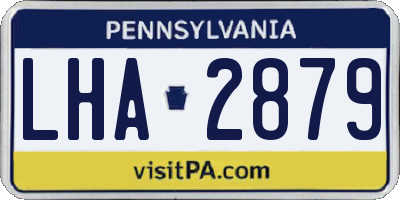 PA license plate LHA2879