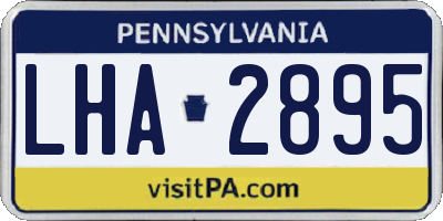 PA license plate LHA2895