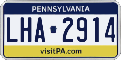 PA license plate LHA2914