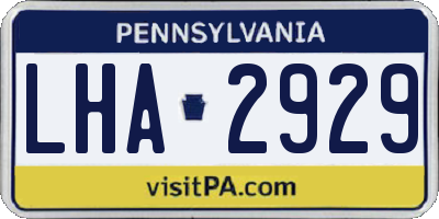 PA license plate LHA2929