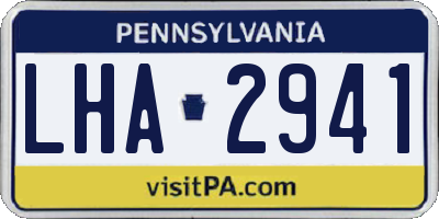 PA license plate LHA2941