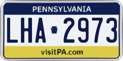PA license plate LHA2973