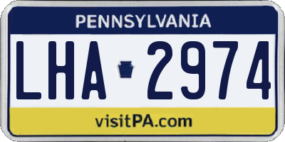 PA license plate LHA2974