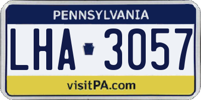 PA license plate LHA3057