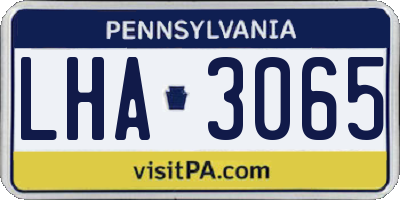 PA license plate LHA3065