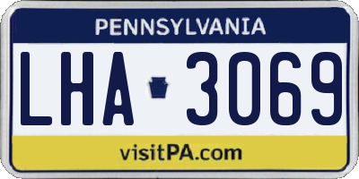 PA license plate LHA3069