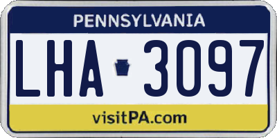 PA license plate LHA3097